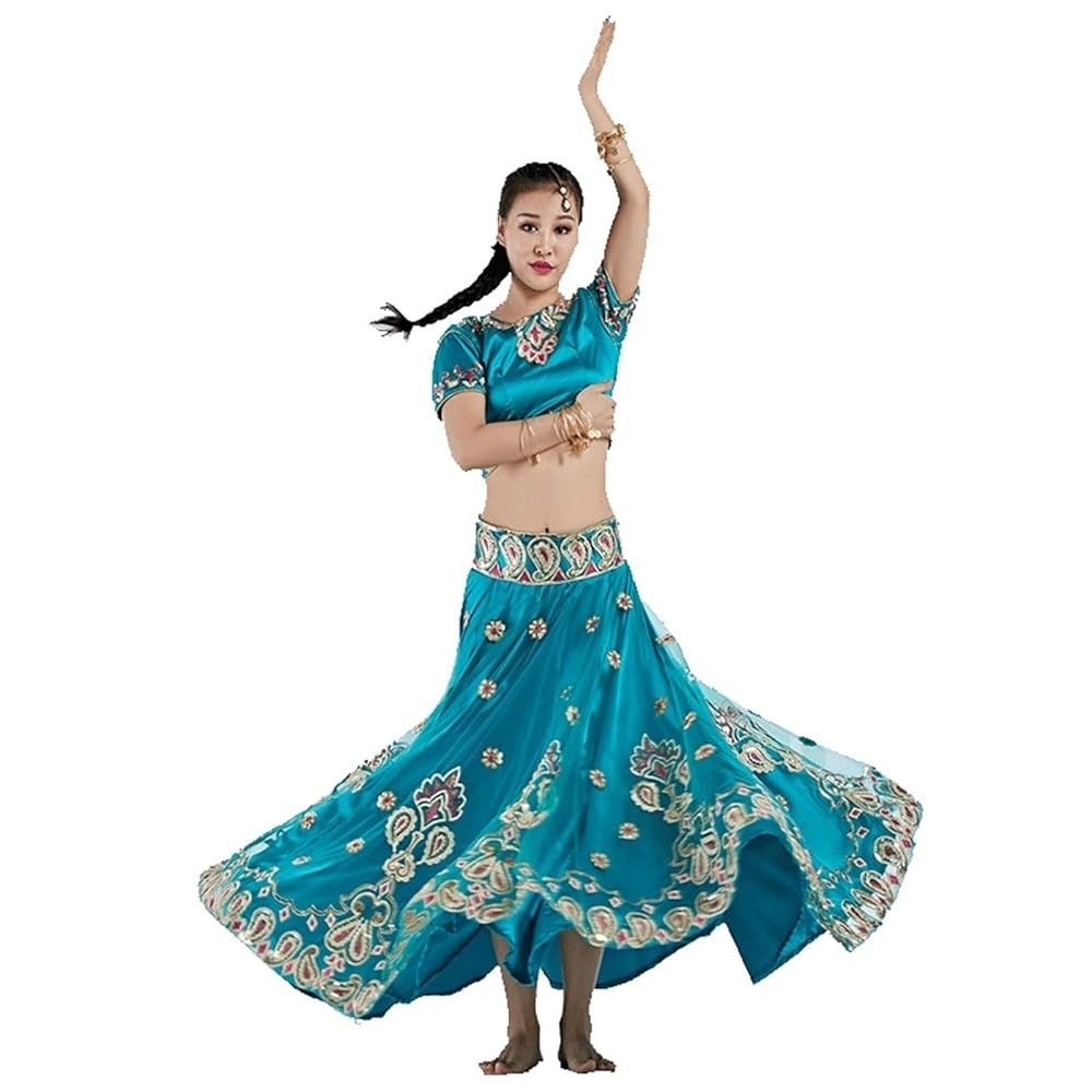 Amazon.co.jp: インドダンスサリーダンス衣装アダルト女性ベリー